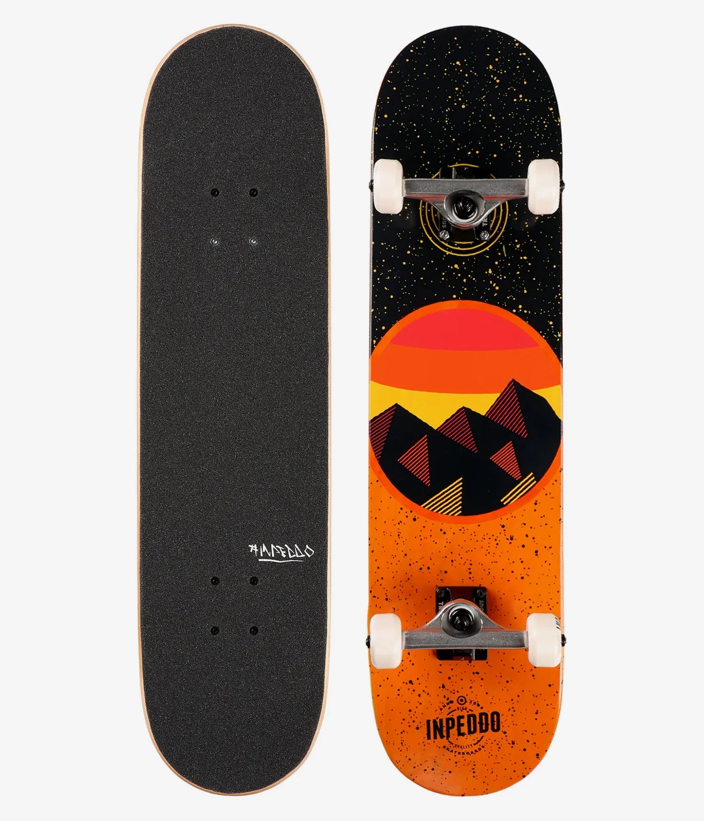 Inpeddo, Mountain Complete Skateboard brown - 8.125 orange