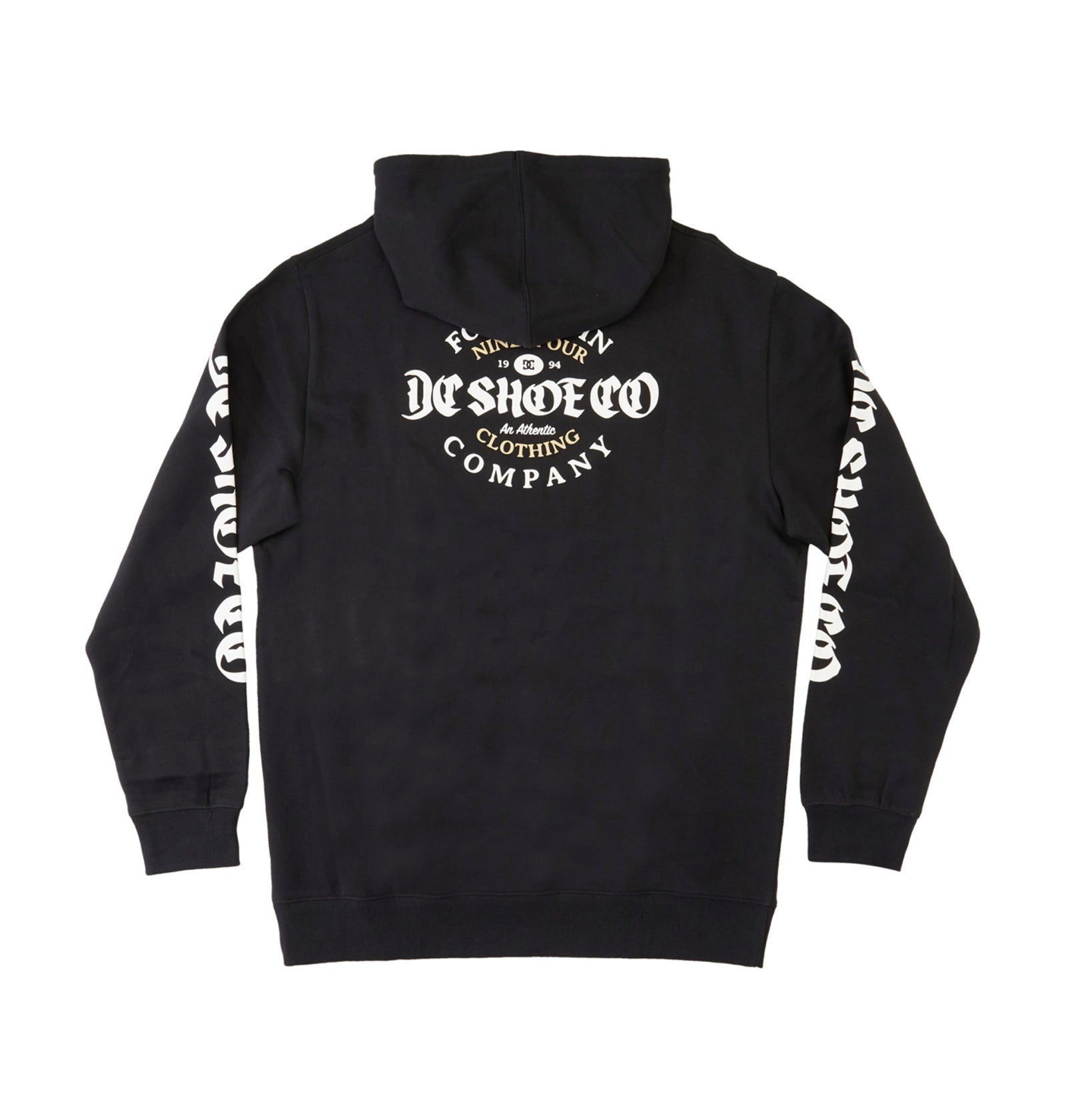 DC Hoodie Command ( Black ) Back - Woody Skateshop