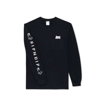 RipnDip Lord Nermal L/S Pocket Tee ( Black )