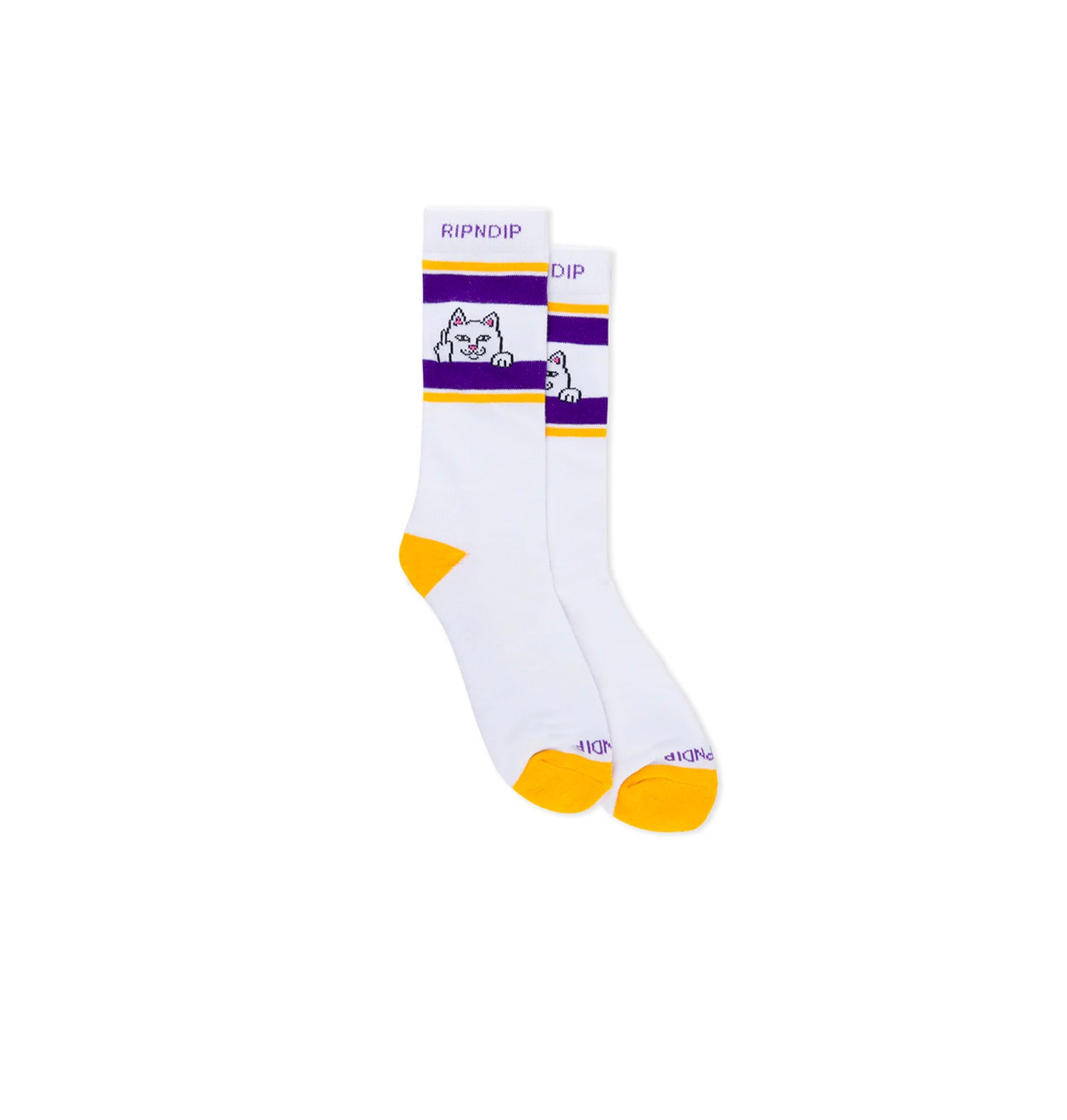 RipnDip Lord Nermal Socks ( Purple/gold )