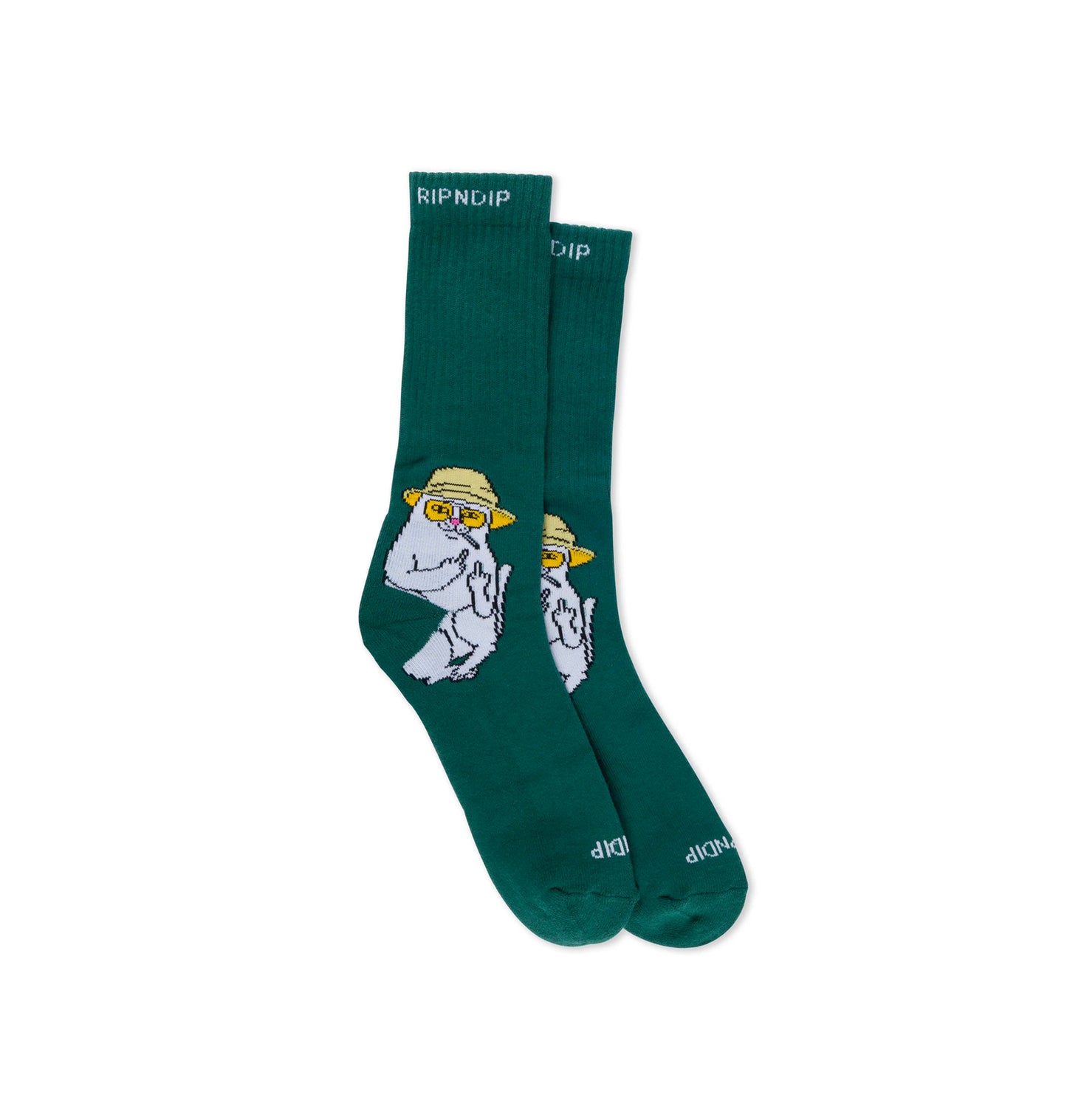 RipnDip Lord Nermal S Thompson Socks ( Hunter Green ) - Woody Skateshop